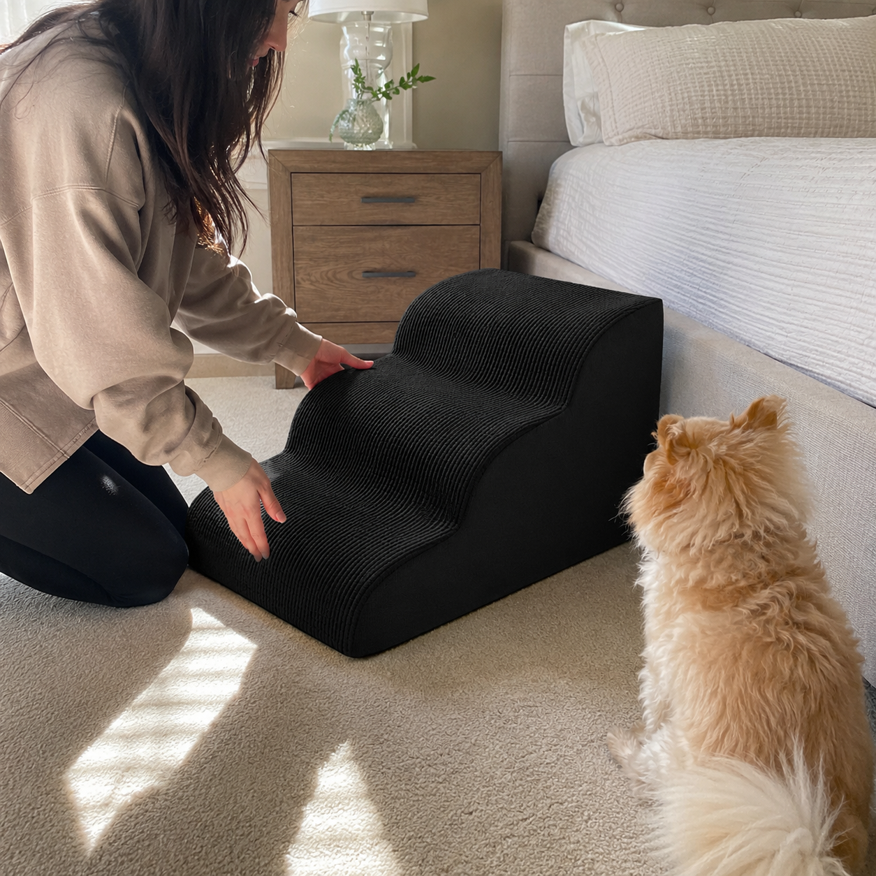 3-Step Dog Ramp and Stairs for Sofa and Chair