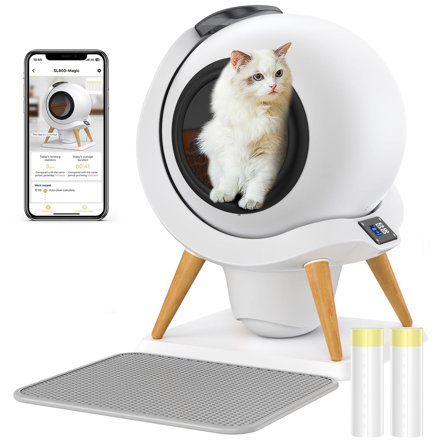 HoneyGuaridan Self Cleaning Cat Litter Box