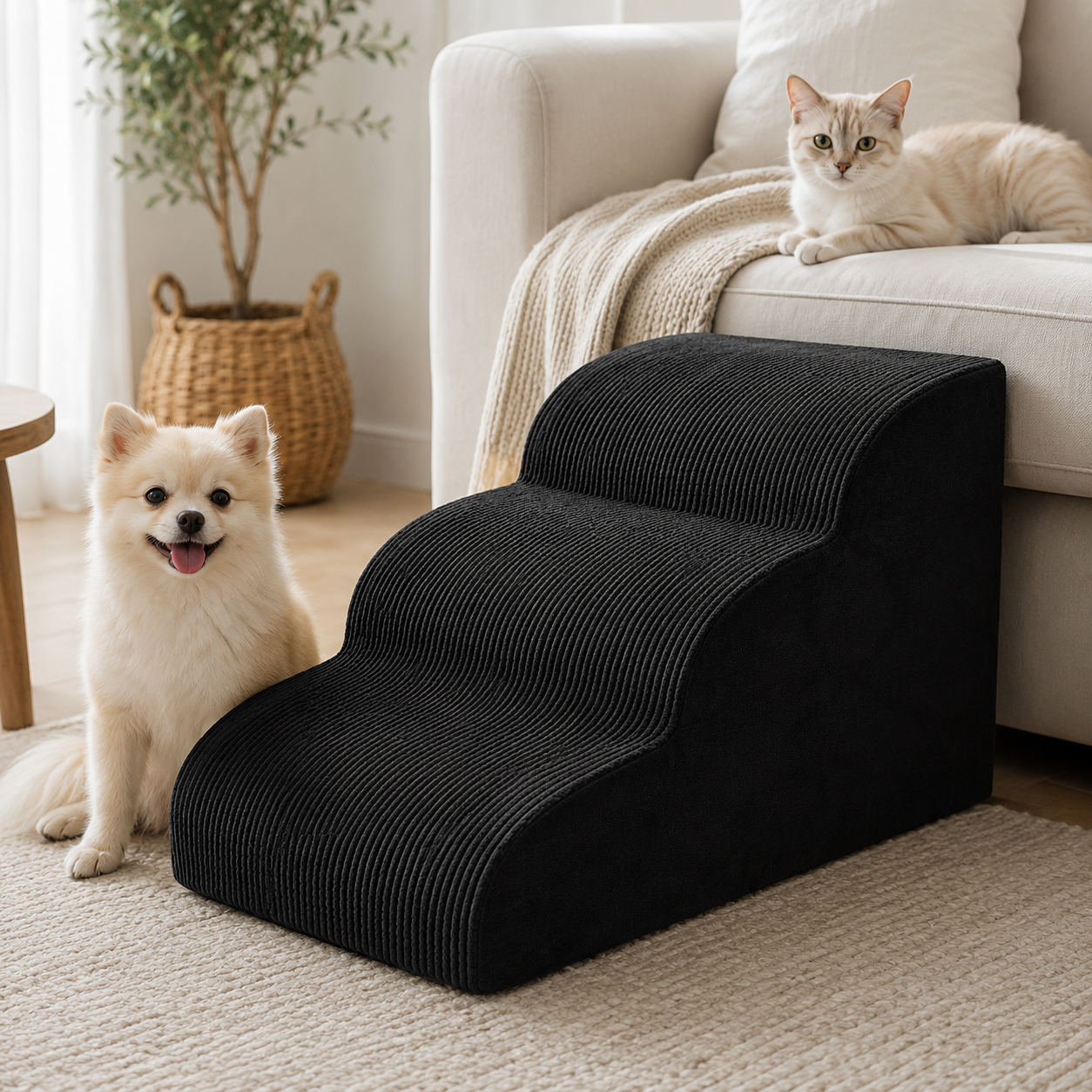 3-Step Dog Ramp and Stairs for Sofa and Chair