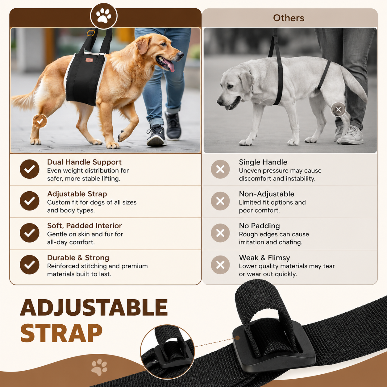 Portable Dog Sling for Large Dogs