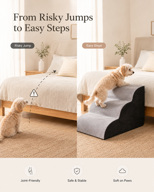 3-Step Dog Ramp and Stairs